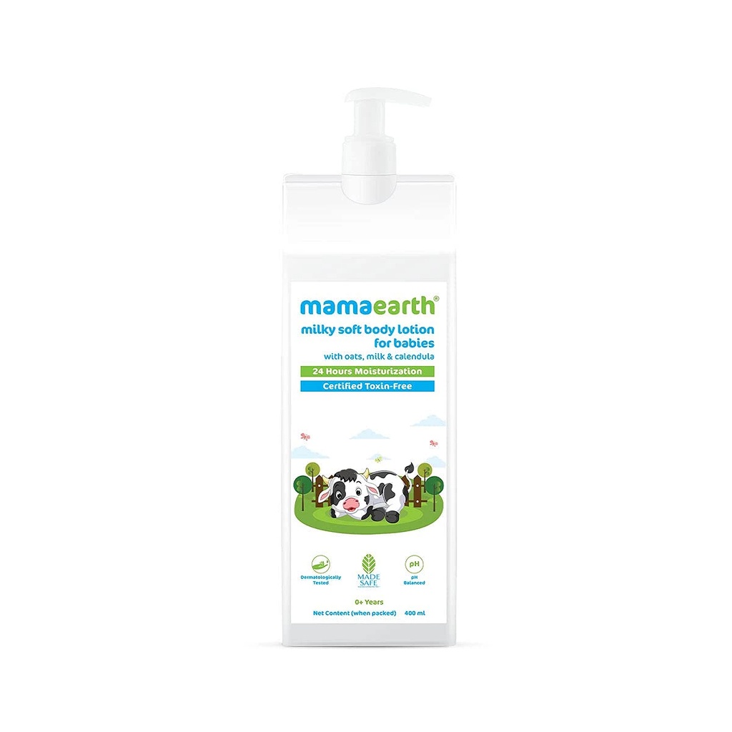 Mamaearth Milky Soft Body Lotion for Babies with Oats, Milk and Calendula - 400ml