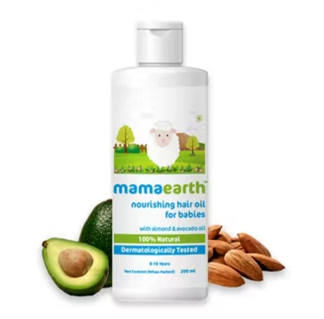 Mamaearth Nourishing Hair Oil for Babies with Almond and Avocado Oil - 200 ml