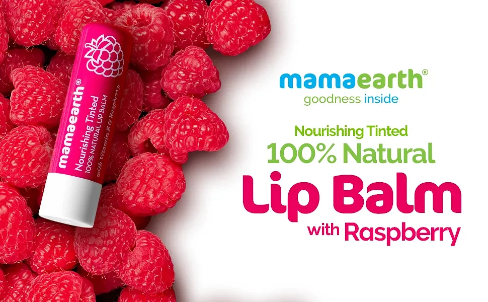 Mamaearth Natural Lip Balm Raspberry