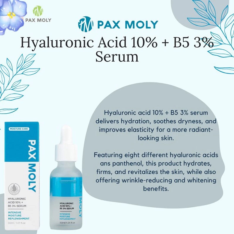 Pax Moly 10% Hyaluronic Acid + 3% B5 Serum 30ml