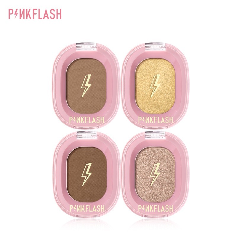 Pink Flash-F02 Shimmer Highlighter & Matte Countour Powder