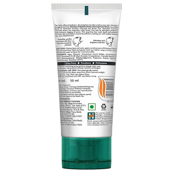 Himalaya Pollution Detox Charcoal Face Wash