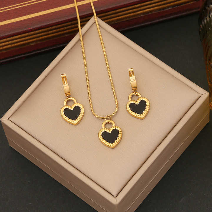 Artificial Rhinestones Resin Earrings Necklace