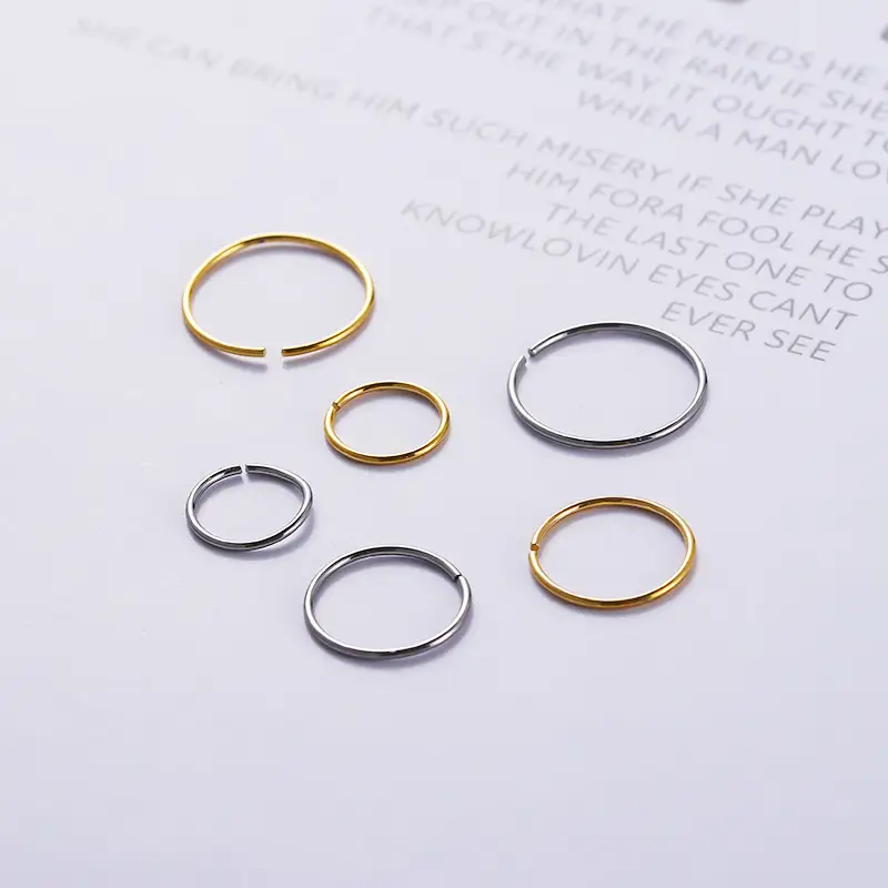 3 In 1 Lip Ring / Nose Ring / Earring Ring (Non Per icing) - 1 Piece