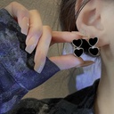 Black Heart Earring