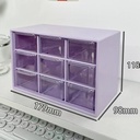 Nine-grid rose red Storage Box