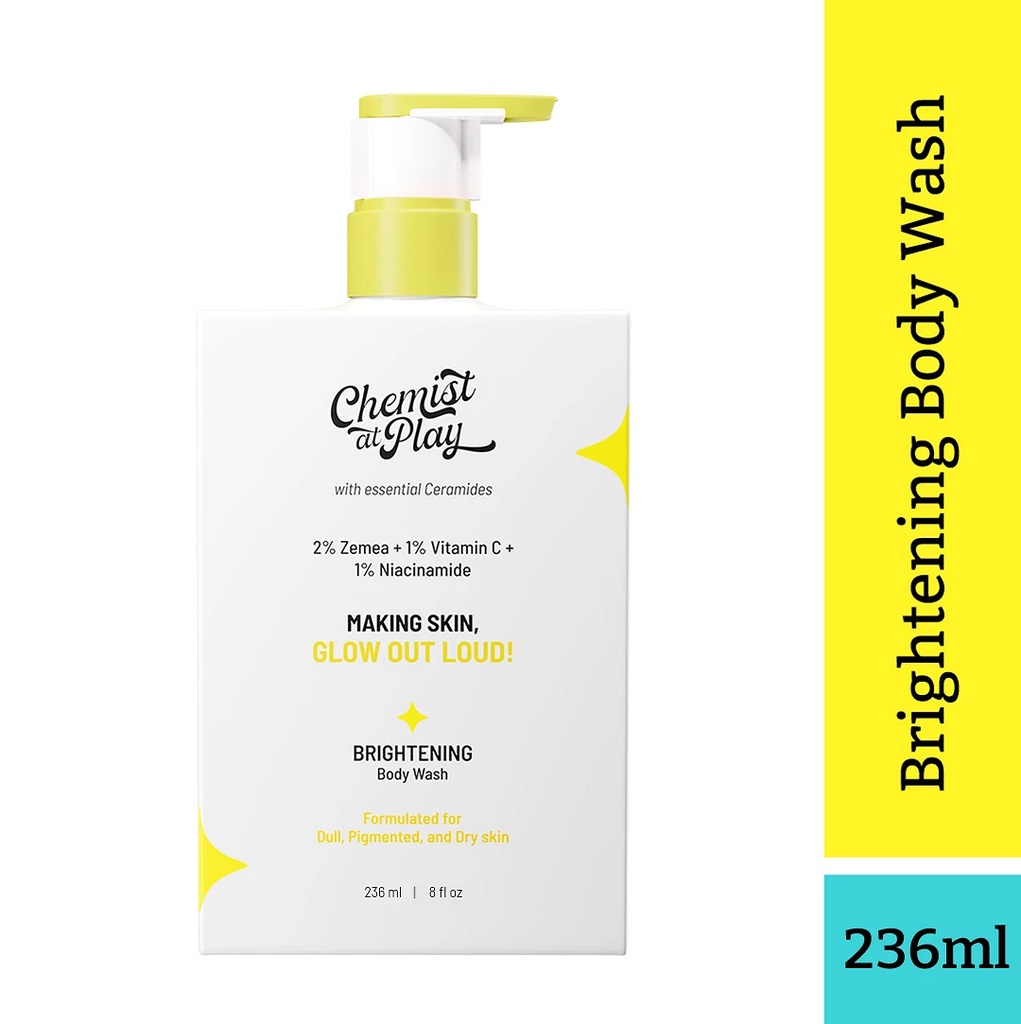 Chemist At Play Brightening Body Wash - 236ML  (2% Zemea + 1% Vitamin C + 1% Niacinamide)