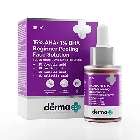 Derma Co. 15% AHA+1% BHA Beginner Face Peeling Solution