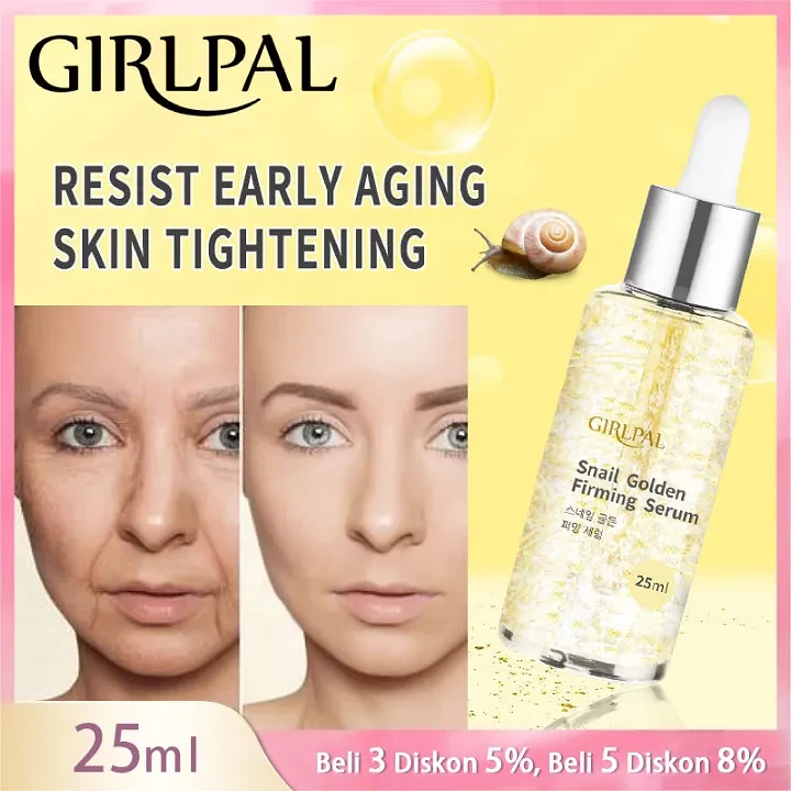 GIRLPAL SNAIL  GOLDEN FIRMING  SERUM - 25ml