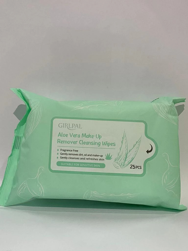 Girlpal Aloe Vera Make-UP Remover Cleansing Wipes-25PCS