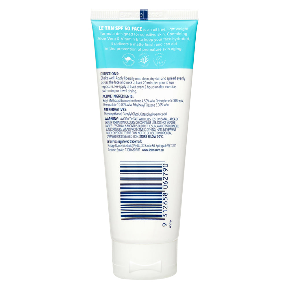 Le Tan Sensitive Face Sunscreen Spf50 70ml