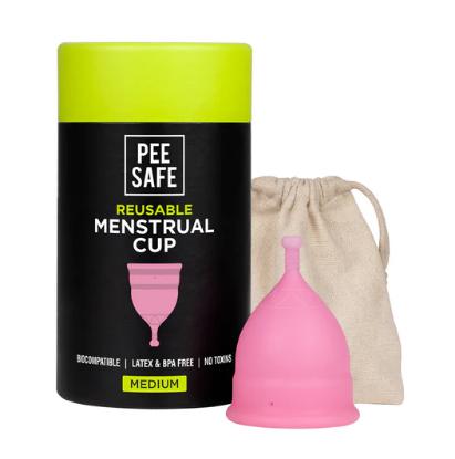 Pee Safe Reusable Menstrual Cup with Medical Grade Silcone for Women - Medium