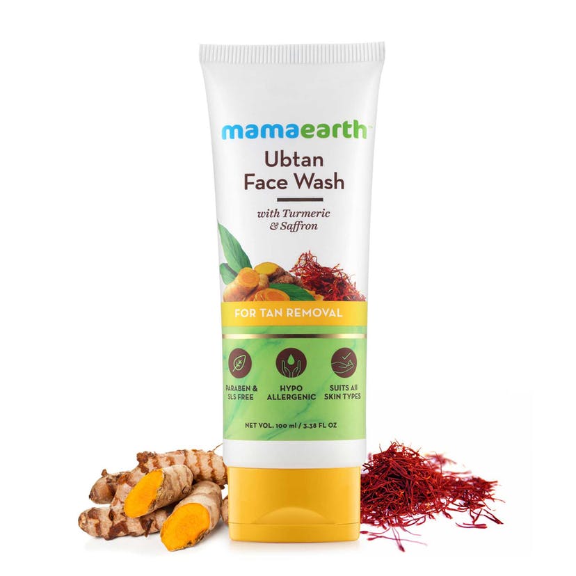 Mamaearth Ubtan Face Wash With Turmeric & Saffron For Tan Removal (100ml)