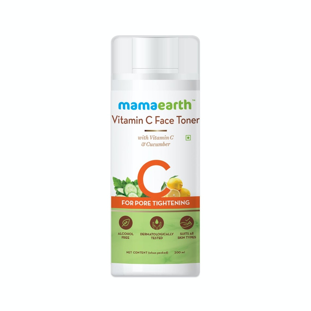 Mamaearth Vitamin C Face Toner with Vitamin C & Cucumber for Pore Tightening, 200 ml