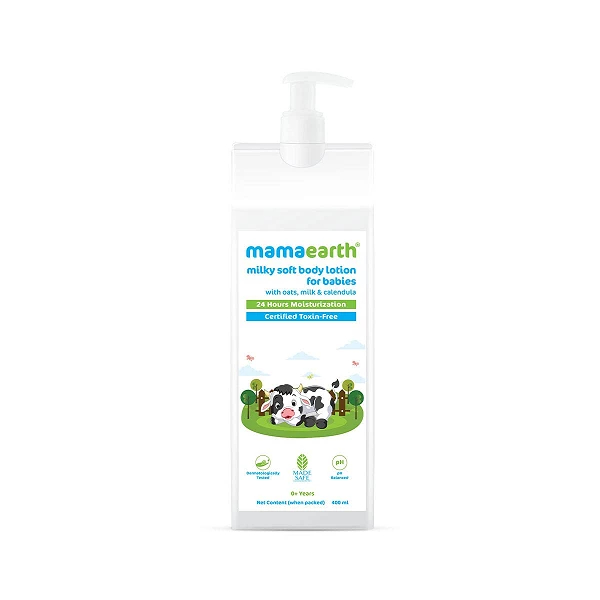 Mamaearth Milky Soft Body Lotion for Babies with Oats, Milk and Calendula - 400ml