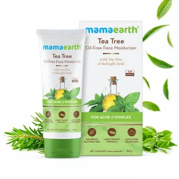 Mamaearth Tea Tree Oil-Free Face Moisturizer with Tea Tree and Salicylic Acid - 80 ml