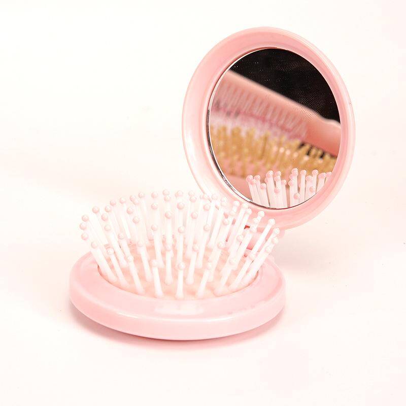 Travel Mini Hairbrush With Mirror