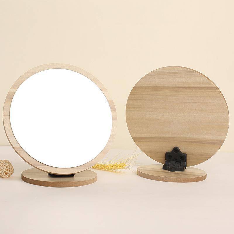 MJ21 round wood mirror