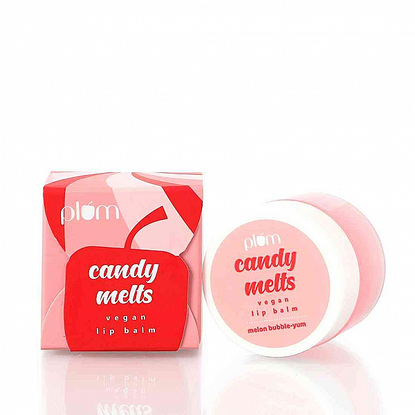 Plum Candy Melts Vegan Lip Balm Melon Bubble-yum, 12gm