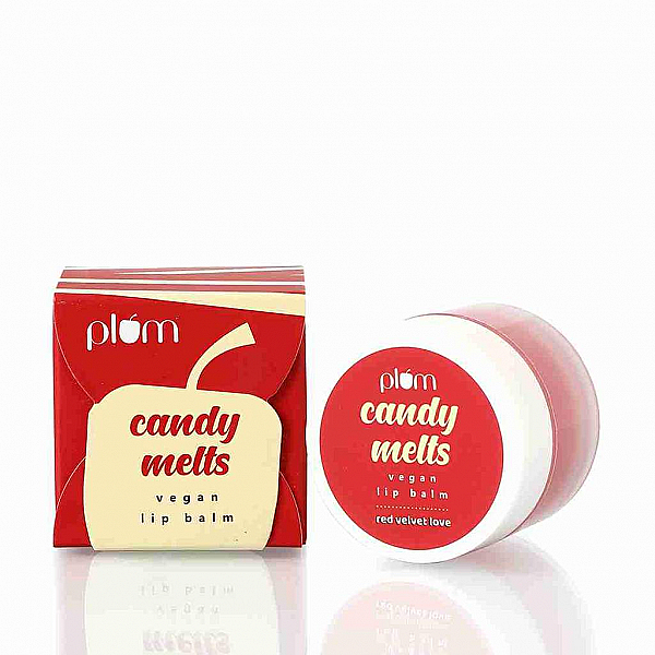 Plum Candy Melts Vegan Lip Balm Red Velvet Love, 12gm