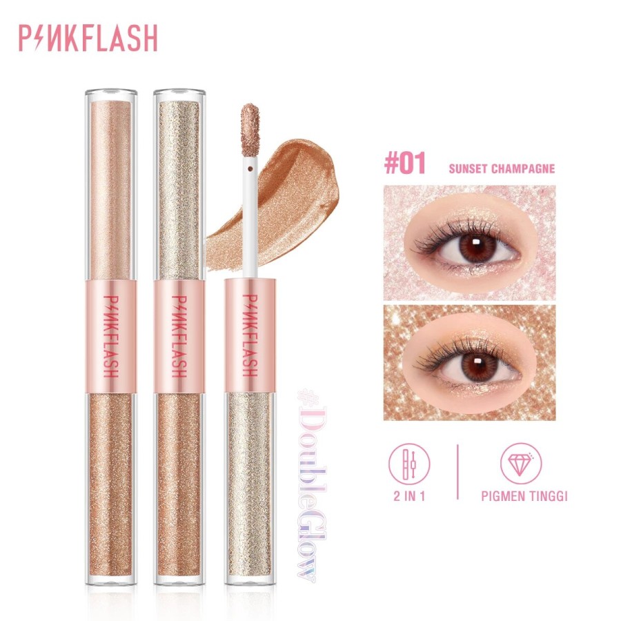 Pink Flash-E18 2 in 1 All Glow Liquid Eyeshadow