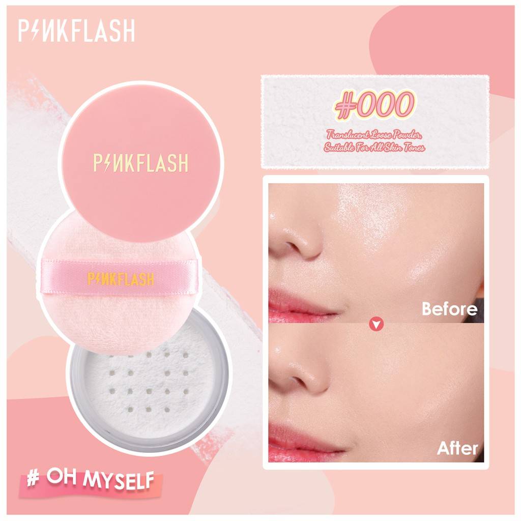 Pink Flash-F06 Oil Controller Translucent Loose Powder