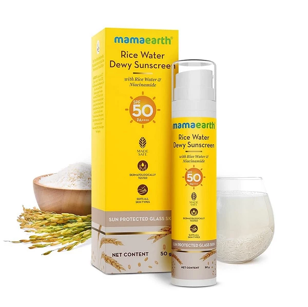 Mamaearth Rice Water Dewy Sunscreen - 50gm