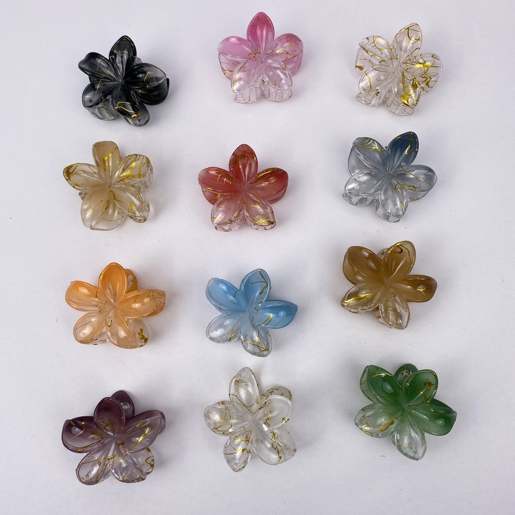 Flower Clip Golden strip 