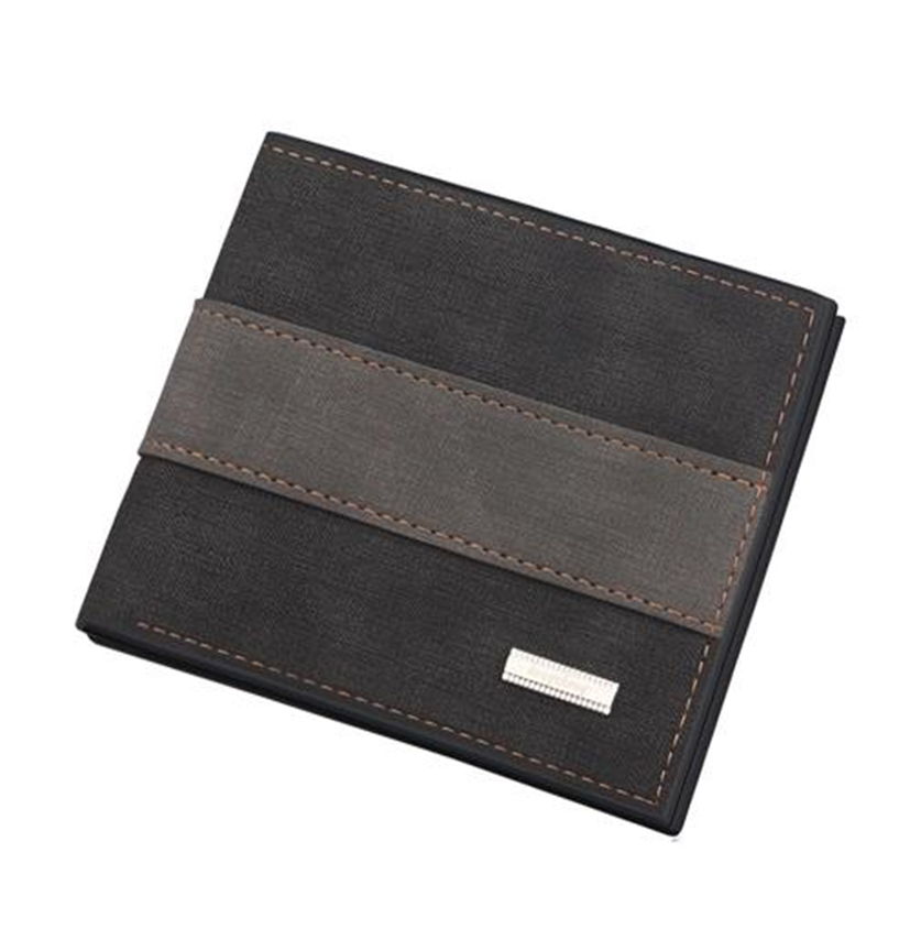 Men's Wallet Short Wallet Retro Zipper Bag