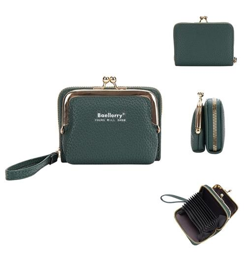 Women's Letter Solid Color Pu Leather Zipper Wallets