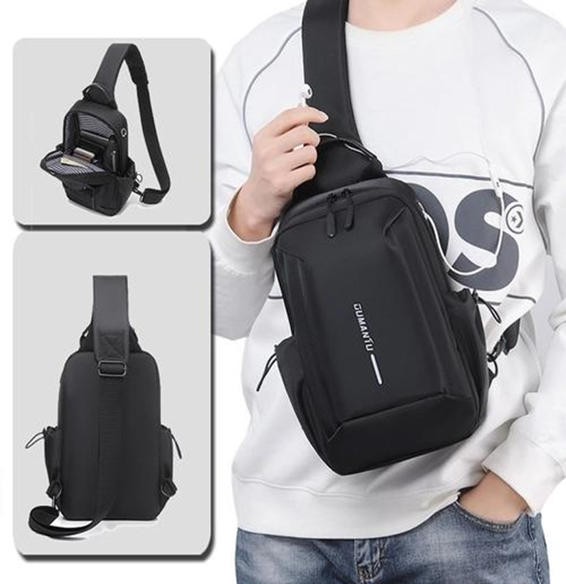 Men's Streetwear Solid Color Oxford Cloth Waterproof Waist Bags