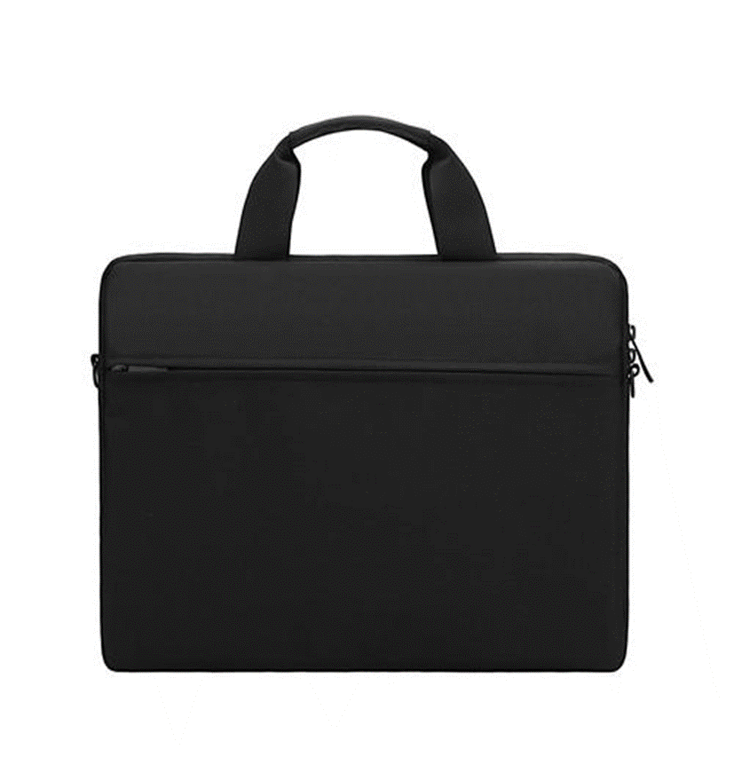 Unisex Solid Color Polyester Zipper Laptop Bag