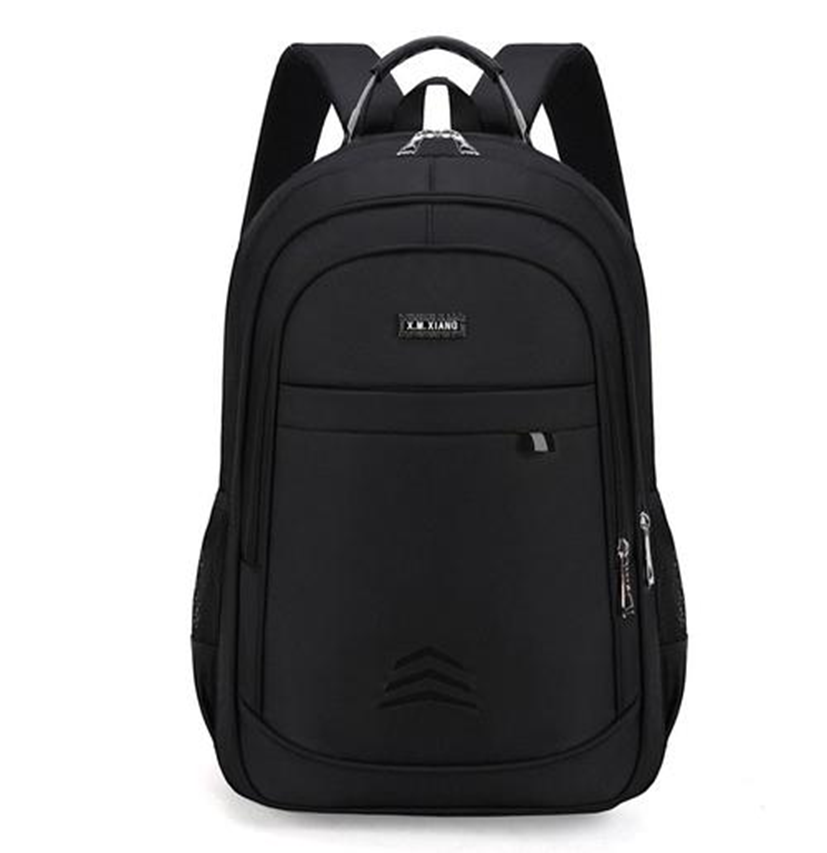 Men's Solid Color Oxford Cloth Zipper Fashion Backpack School Backpack