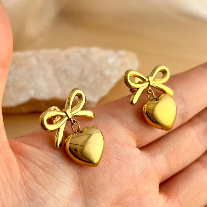 Gold Plated Dangling Earrings