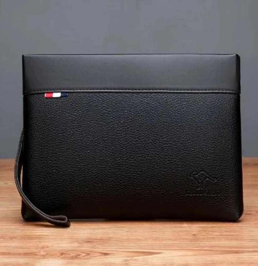 Men's Solid Color Pu Leather Zipper Small Wallets