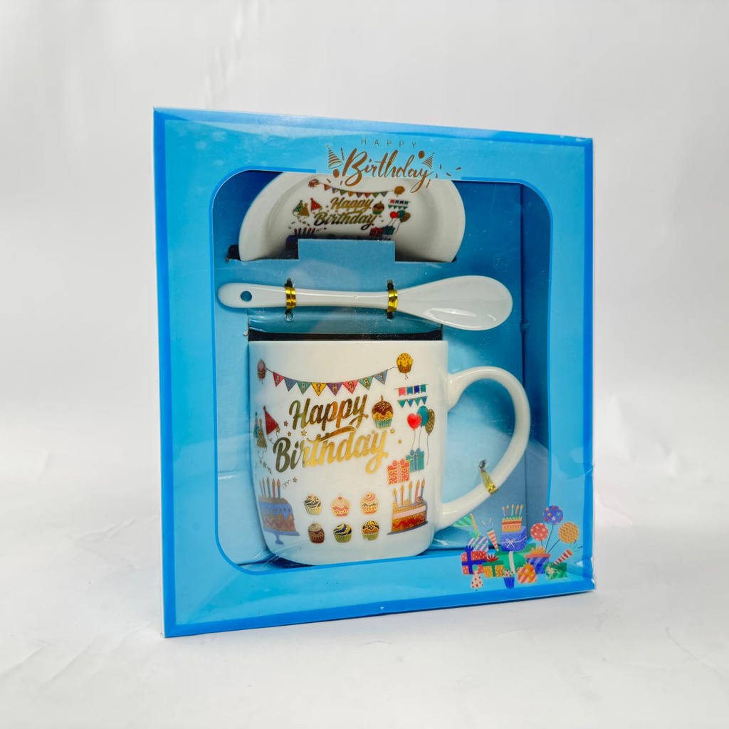 Blue Birthday Cup set