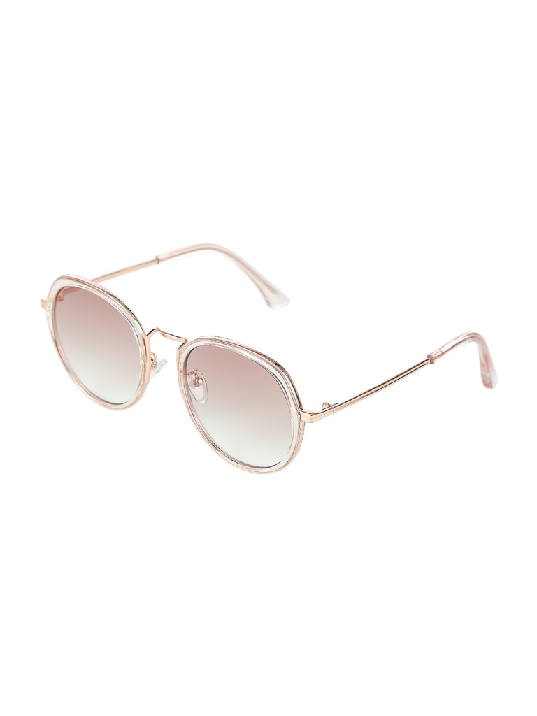 Minimalist Series Sunglasses with Transparent Round Frame 