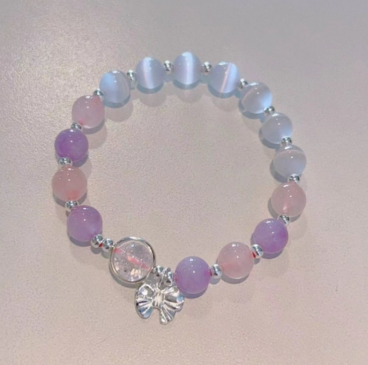 Adjustable Butterfly Opal Stone Crystal Bracelet