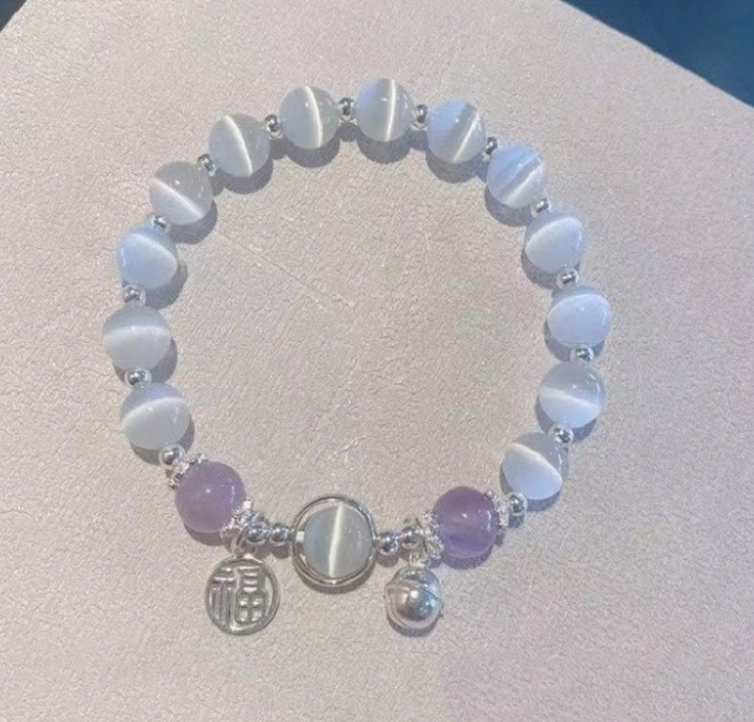  Shining Round Bead Elastic Handmade Bracelets - Stackable Beads 