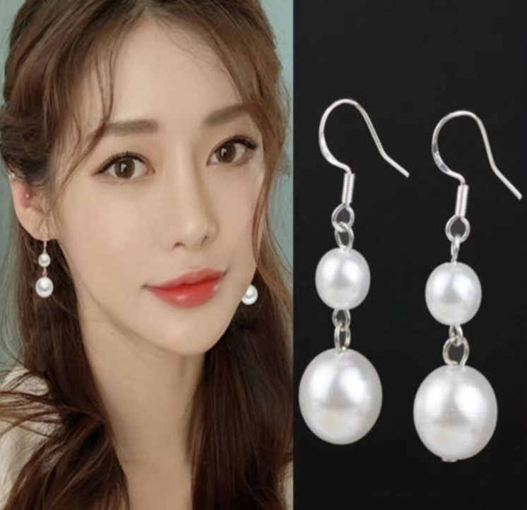  Pearl White Earrings - Bridal Shell Jewelry 