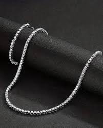  Men's Minimalist Necklace - Sleek Titanium Pendant 