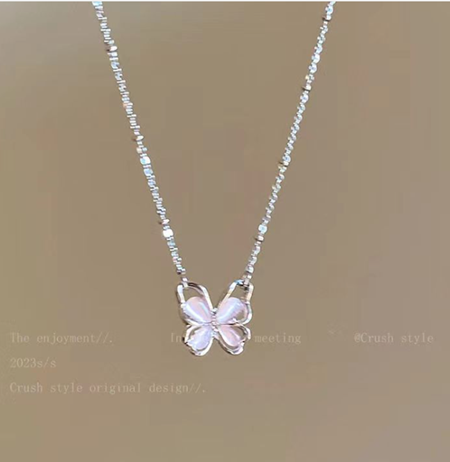 Hollow Butterfly Necklace With Zircon Shining Animal Choker