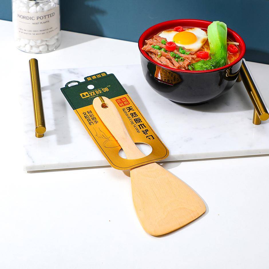 Unlacquered small inclined rice scoop