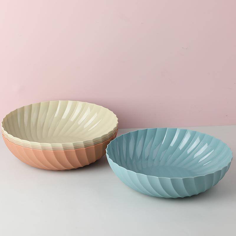 713- Shell striped fruit plate