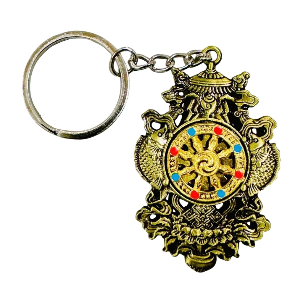  Metallic Dharmachakra Keychain