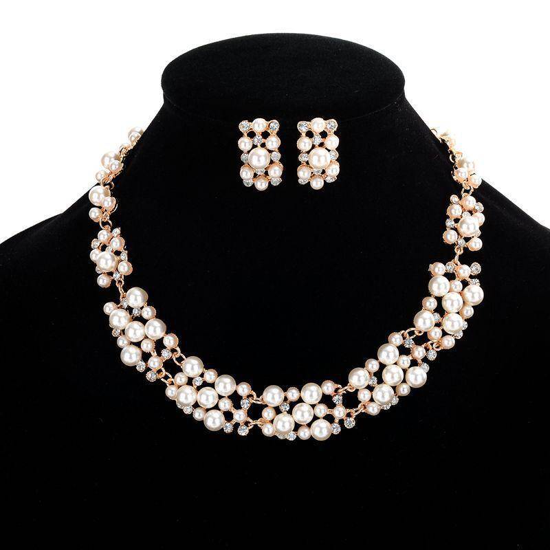 Elegant White Pearl Jewelry Set