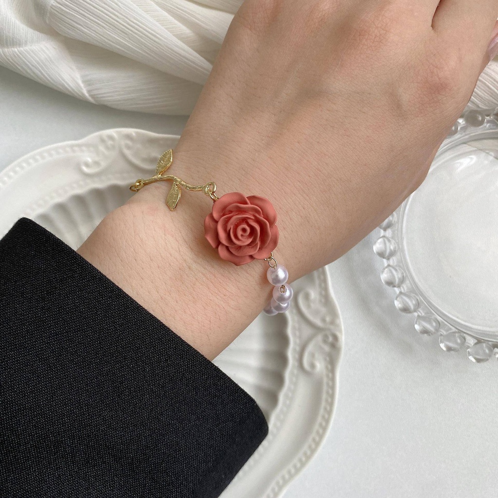Red Petal Rose Bracelet