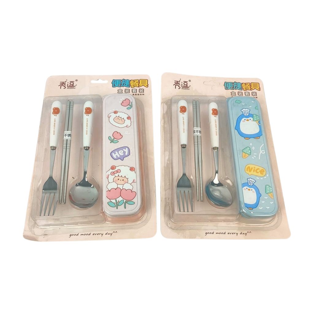 Cute Chopstick, Spoon and Fork set