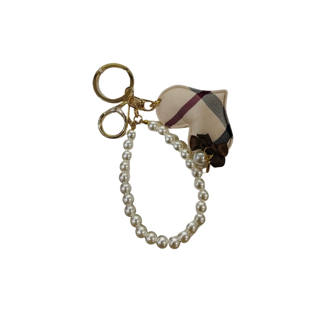 Heart Pearl Key Chain