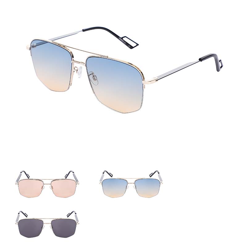 Twin-beam & Half-framed Men's Sunglasses